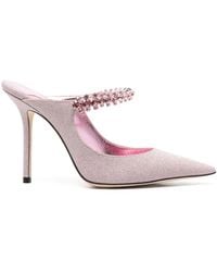 Jimmy Choo - Bing Mules Mit Glitter-Detail 100Mm - Lyst