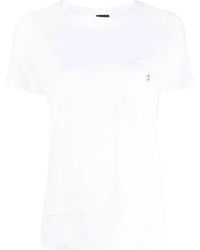 Lorena Antoniazzi - Logo-Embroidery Cotton T-Shirt - Lyst