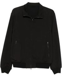 Emporio Armani - Zip-Up Ribbed-Trim Sweatshirt - Lyst