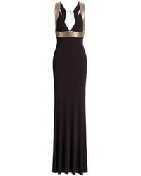 Alberta Ferretti - Sequin-Embellished V-Neck Maxi Dress - Lyst