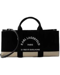 KARL LAGERFELD - Rue St-Guillaume Logo-Print Tote Bag - Lyst