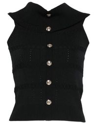 Liu Jo - Knit Bardot-Neck Top - Lyst