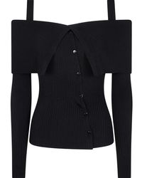 Twinset - Ribbed Off-Shoulder Top - Lyst