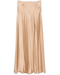 Alberta Ferretti - Satin Maxi Skirt - Lyst
