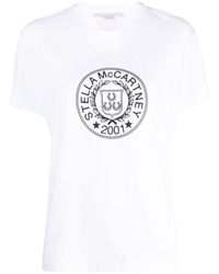 Stella McCartney - T-shirt en coton à logo imprimé - Lyst