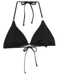 Tory Burch - Logo-Plaque Triangle Bikini Top - Lyst