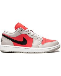 Nike - Air 1 Low Light Iron Ore / Siren Red Sneakers - Lyst