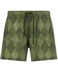 Ballantyne - Diamond-Pattern Swim Shorts - Lyst
