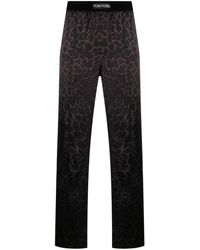 Tom Ford - Pyjama-Hose mit Leoparden-Print - Lyst