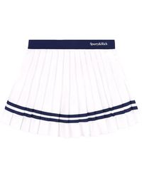 Sporty & Rich - Logo-Print Pleated Skirt - Lyst