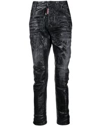 DSquared² - Slim-Fit-Jeans mit Logo-Patch - Lyst