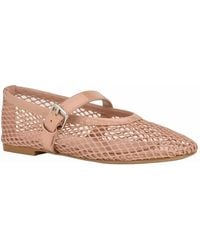 Guess - Paxey Buckle-Fastening Mesh Ballet Flats - Lyst