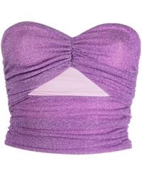 Amen - Top corto de lurex - Lyst