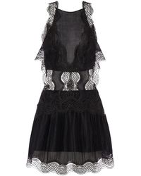 Alberta Ferretti - Mini-Jurk Met Kant - Lyst