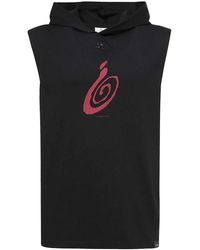 Courreges - Logo-Appliqué Sleeveless Hoodie - Lyst