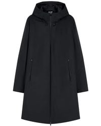 EA7 - Hooded Zip-Up Coat - Lyst