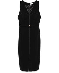 Elisabetta Franchi - Vestido estilo bustier con costuras en contraste - Lyst