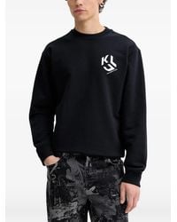 KARL LAGERFELD - Monogram-Patch Sweatshirt - Lyst