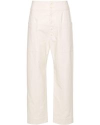 Plan C - High-waist Tapered Trousers - Lyst