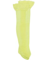 Versace - Floral-lace Thigh-high Stockings - Lyst
