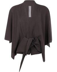 Rick Owens - Tie-Front Cape Top - Lyst