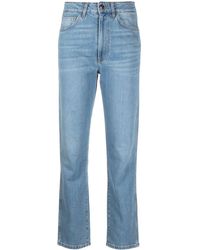 3x1 - Halbhohe Straight-Leg-Jeans - Lyst