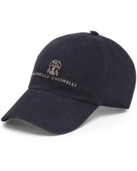 Brunello Cucinelli - Capitán de béisbol en la prenda teñida de algodón retorcido gabardina con logotipo bordado - Lyst