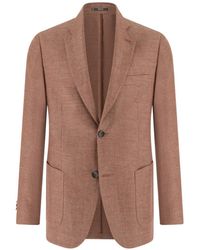 BOGGI - Single-Breasted Linen Blazer - Lyst
