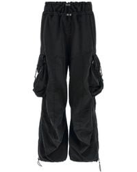 The Attico - Drawstring-Waist Cargo-Pockets Trousers - Lyst