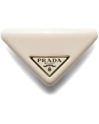 Prada - Triangle-Logo Hair Clip - Lyst