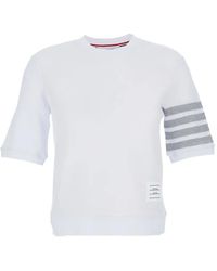 Thom Browne - Four-Bar Stripe Crew Neck T-Shirt - Lyst