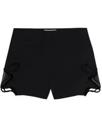 Blumarine - Intarsia-Embroidered Cady Shorts - Lyst