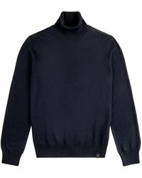 Fay - Roll-Neck Ribbed-Trim Sweater - Lyst