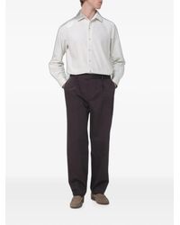 Agnona - Pleated Wide-Leg Trousers - Lyst