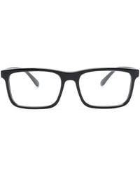 Emporio Armani - Polished-Effect Rectangle-Frame Glasses - Lyst
