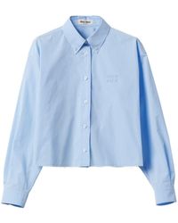 Miu Miu - Popeline Boxy Shirt - Lyst