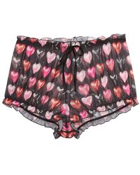 Fleur du Mal - Boxershorts Met Ruches En Mesh - Lyst