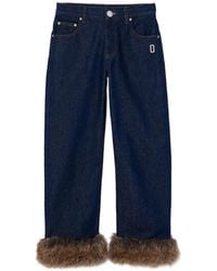 Marc Jacobs - Faux Fur Cropped Jeans - Lyst