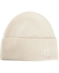 TOTEME - Embroidered-Logo Ribbed Beanie - Lyst