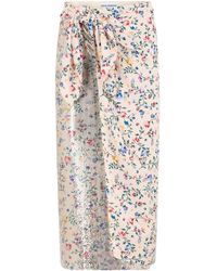 Rabanne - Floral-print Layered Midi Skirt - Lyst