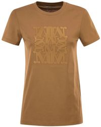 Max Mara - Logo-Embroidered T-Shirt - Lyst