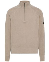 Peuterey - Crivelli Rivelli Quarter-Zip Logo-Patch Sweater - Lyst