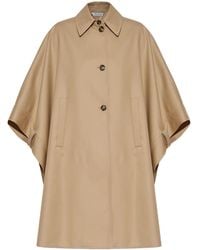 Max Mara - Pedale Cape-Style Button-Up Coat - Lyst