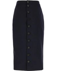 McQueen - Button-Front Pencil Skirt - Lyst