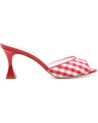 Manolo Blahnik - Jadara Gingham Mules - Lyst