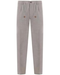 Eleventy - Drawstring-Waist Pleated Trousers - Lyst