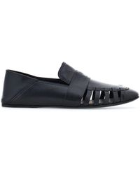 Ferragamo - Cut-out Leather Loafers - Lyst