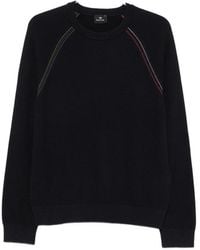 Paul Smith - Pullover Aus Waffelstrick Mit Raglanärmeln - Lyst