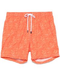 Barba Napoli - Short De Bain À Imprimé Palmier - Lyst