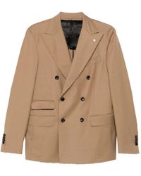 L.B.M. 1911 - Doppelreihiger Blazer mit ausgefransten Kanten - Lyst